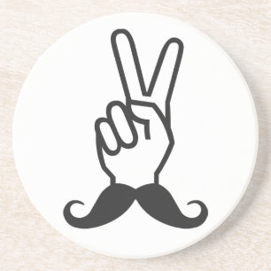 Winning Mustache aangepast onderzetter