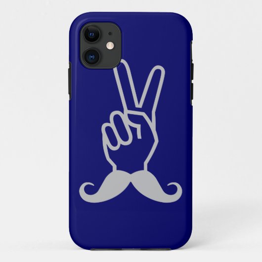 Winning Mustache aangepaste kleur iPhone case (Achterkant)