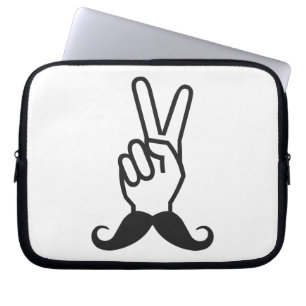 Winning Mustache, aangepaste laptophoes Laptop Sleeve