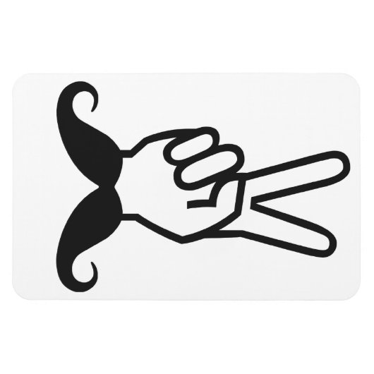 Winning Mustache aangepaste magneet (Horizontaal)