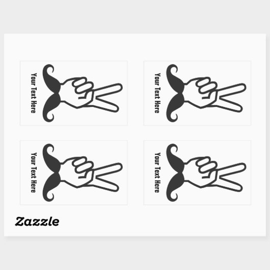 Winning Mustache aangepaste stickers (Vel)