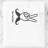 Winning Mustache aangepaste stickers (Tas)