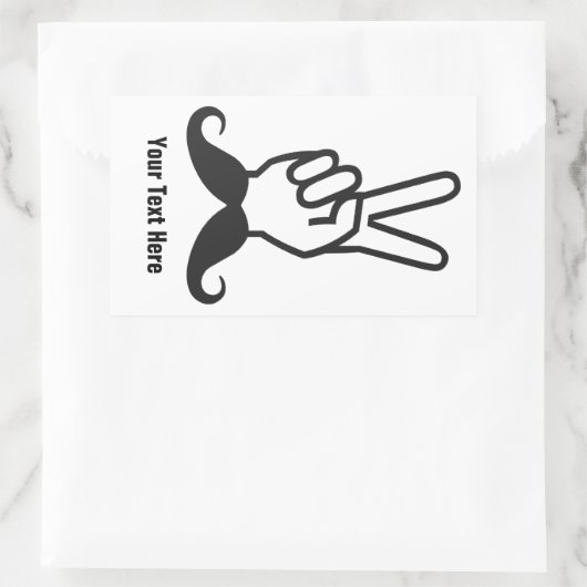 Winning Mustache aangepaste stickers (Tas)