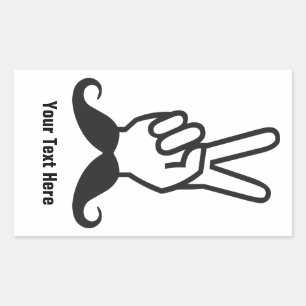 Winning Mustache aangepaste stickers