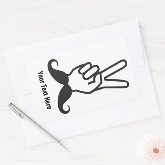 Winning Mustache aangepaste stickers (Envelop)