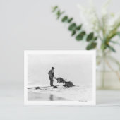 Winning op strand bij Nome, Alaska-foto Briefkaart (Staand voorkant)