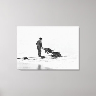 Winning op strand bij Nome, Alaska-foto Canvas Afdruk