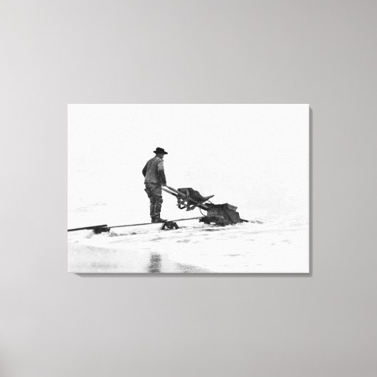 Winning op strand bij Nome, Alaska-foto Canvas Afdruk (Voorkant)