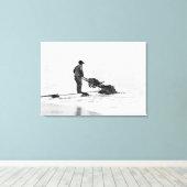 Winning op strand bij Nome, Alaska-foto Canvas Afdruk (Insitu (Houten vloer))