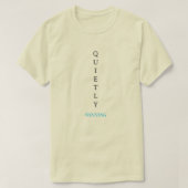 Winning Quietly – Minimal Typography T-Shirt with  (Design voorkant)