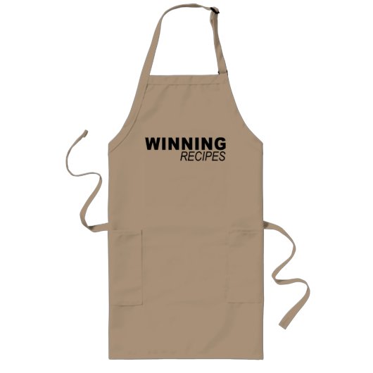 Winning Recipes Apron Lang Schort (Voorkant)