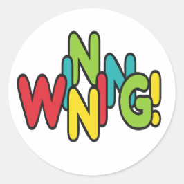 Winning! Ronde Sticker