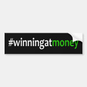 Winning tegen geld bumpersticker (Voorkant)