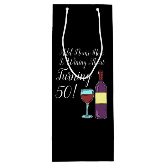 Winning van 50 50e verjaardag wijn cadeautas (Achterkant)
