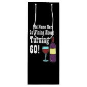 Winning van 60 60e verjaardag wijn cadeautas (Voorkant)