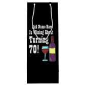 Winning van 70 70e verjaardag wijn cadeautas (Achterkant)