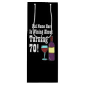 Winning van 70 70e verjaardag wijn cadeautas (Voorkant)