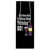 Winning van 80 80e verjaardag wijn cadeautas (Voorkant)