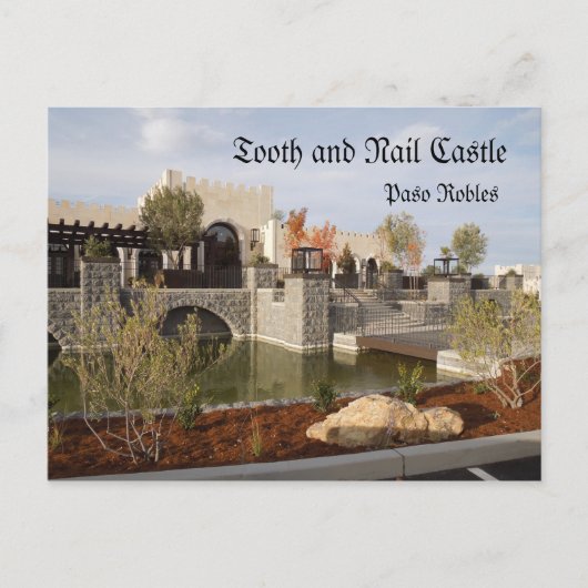 Winning van Tooth en Nail Castle in Paso Robles Briefkaart (Voorkant)