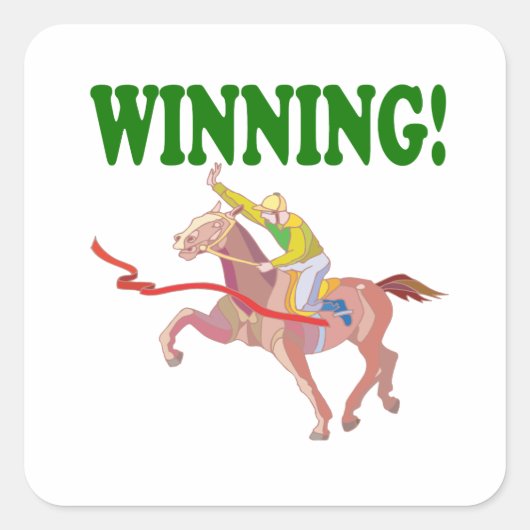 Winning Vierkante Sticker (Voorkant)