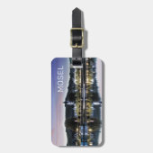 Winningen Moselle Sunset Panorama Duitsland  Bagagelabel (Voorkant verticaal)