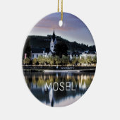 Winningen Moselle Sunset Panorama Duitsland  Keramisch Ornament (Rechts)