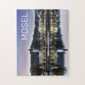 Winningen Moselle Sunset Panorama Duitsland  Legpuzzel (Verticaal)