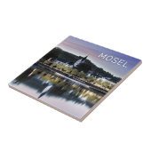 Winningen Moselle Sunset Panorama Duitsland  Tegeltje (Zijkant)