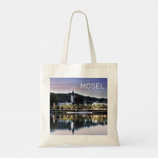 Winningen Moselle Sunset Panorama Duitsland  Tote Bag (Achterkant)