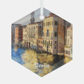 Winningskanalen van Venetië Glas Ornament (Voorkant)