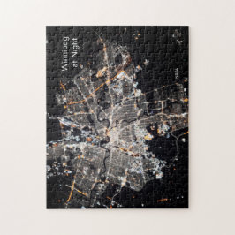 Winnipeg bij nacht, NASA ISS ruimtestation Foto Legpuzzel