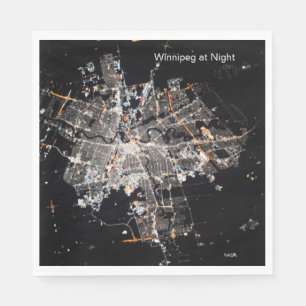Winnipeg bij nacht, NASA ISS ruimtestation Foto Servet