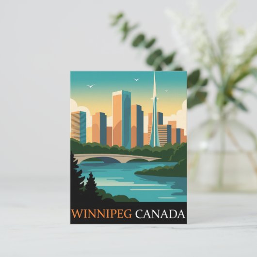 Winnipeg Canada Briefkaart (Staand voorkant)