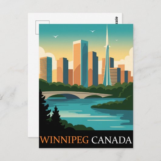 Winnipeg Canada Briefkaart (Voorkant / Achterkant)