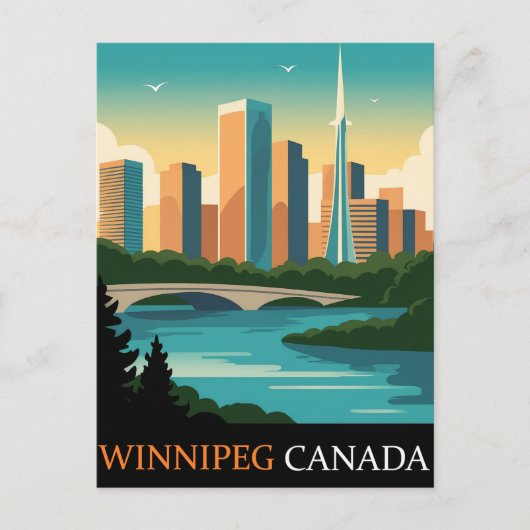 Winnipeg Canada Briefkaart (Voorkant)