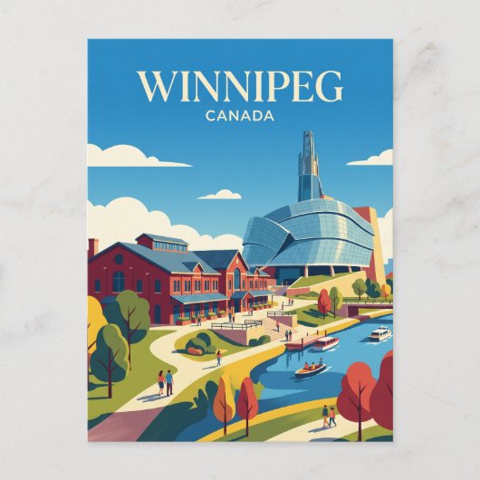 Winnipeg Canada Briefkaart (Voorkant)