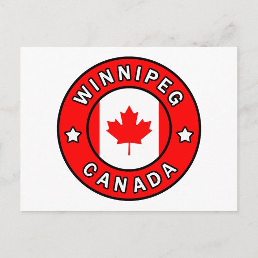 Winnipeg Canada Briefkaart (Voorkant)