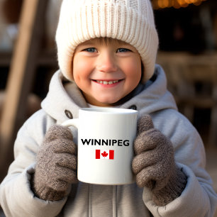 Winnipeg Canada Canadese Vlag Licht-Kleur Koffiemok