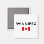 Winnipeg Canada Canadese Vlag Licht-Kleur Magneet (Voorkant / Achterkant)