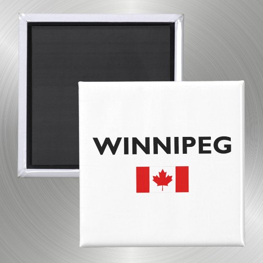 Winnipeg Canada Canadese Vlag Licht-Kleur Magneet
