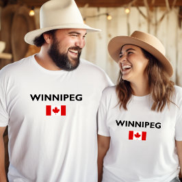 Winnipeg Canada Canadese Vlag Licht-Kleur T-shirt
