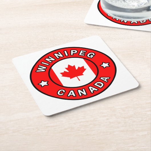 Winnipeg Canada Kartonnen Onderzetters (Schuin)