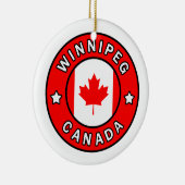 Winnipeg Canada Keramisch Ornament (Rechts)