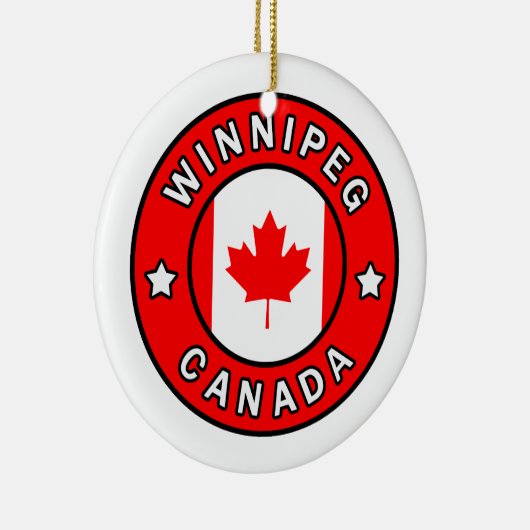 Winnipeg Canada Keramisch Ornament (Rechts)