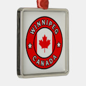Winnipeg Canada Metalen Ornament (Rechts)