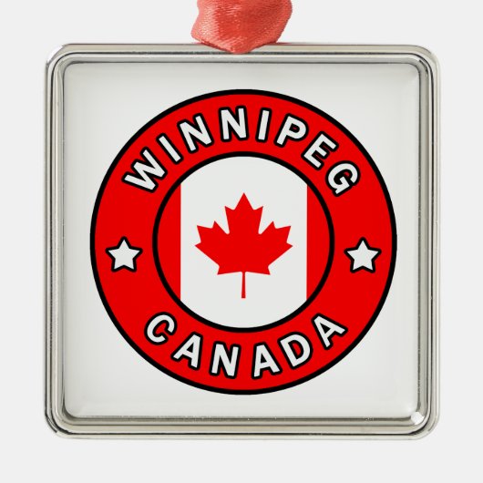 Winnipeg Canada Metalen Ornament (Voorkant)