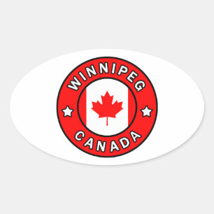 Winnipeg Canada Ovale Sticker