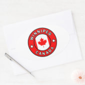 Winnipeg Canada Ovale Sticker (Envelop)