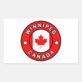 Winnipeg Canada Rechthoekige Sticker (Voorkant)