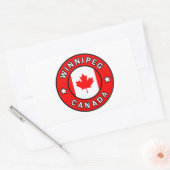 Winnipeg Canada Rechthoekige Sticker (Envelop)